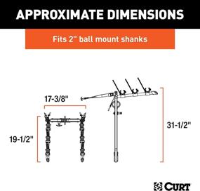 img 3 attached to 🚲 CURT 18013 Clamp-On Trailer Hitch Bike Rack Mount: 3-Bike Carrier for 2-Inch Shank, Black - Efficient & Stylish!