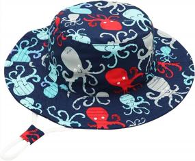 img 2 attached to Kids Baby Cotton Bucket Hat Sun Protection Visor - Summer Beach, Hiking & Fishing