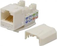 pack of 50 white keystone punch down jacks for cat-5e rj-45 connections logo