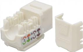 img 2 attached to Pack Of 50 White Keystone Punch Down Jacks For Cat-5E RJ-45 Connections