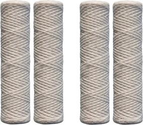 img 1 attached to 🔍 Premium Compatibility: CFS Complete Filtration Services 4-Pack for WHKF-WHSW String Wound 5 Micron Sediment Water Filters (Est. 2006)