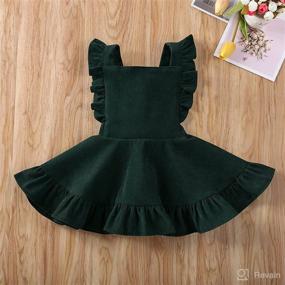 img 3 attached to GuliriFei Toddler Suspender Corduroy Ruffled Apparel & Accessories Baby Girls -- Clothing