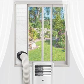 img 4 attached to Stay Cool Anywhere With NEAGLORY'S Portable Air Conditioner Window Seal - Windproof And Rainproof For Universal Mobile ACs!