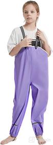 img 4 attached to Waterproof Pants Suspender Trousers Purple Apparel & Accessories Baby Boys ... Clothing