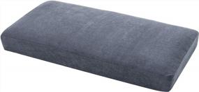 img 3 attached to HONBAY Темно-серая тканевая подушка для сиденья дивана - полностью растяжимая и моющаяся для максимального комфорта