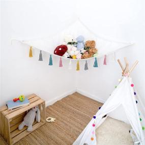 img 2 attached to Mkono Stuffed Hammock Organizer Colorful Nursery in Furniture