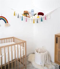 img 3 attached to Mkono Stuffed Hammock Organizer Colorful Nursery in Furniture