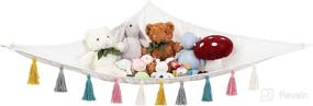 img 4 attached to Mkono Stuffed Hammock Organizer Colorful Nursery in Furniture