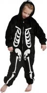spooky & comfy: abenca skeleton onesie for girls - perfect sleepwear & halloween costume! logo