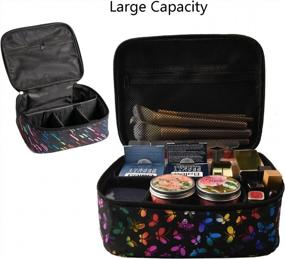 img 1 attached to Goldwheat Portable Travel Cosmetic Bag Set For Women - 4Pcs Makeup Toiletry Case With Dividers