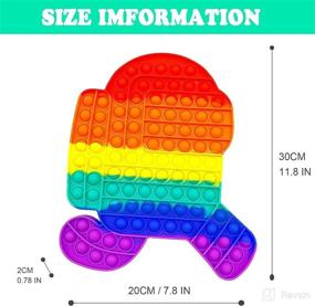 img 3 attached to 🧩 QETRABONE Big Pop Push Toy: Sensory Bubble Stress Relief for Autistic Children & Adults, ADHD Toys for Kids, Silicone Squeeze Toy for Special Needs Classroom, Autism Anxiety Fidget Push Toy for Boys