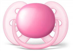 img 3 attached to Philips Avent Ultra Soft 6-18 Month Pacifier Pink/Peach 2 Pack SCF213/22