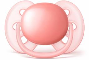 img 2 attached to Philips Avent Ultra Soft 6-18 Month Pacifier Pink/Peach 2 Pack SCF213/22