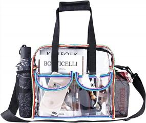 img 2 attached to 👜 Waterproof Transparent Crossbody Bag with Adjustable Strap - Essential Travel Accessories