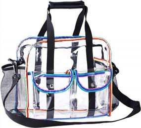 img 4 attached to 👜 Waterproof Transparent Crossbody Bag with Adjustable Strap - Essential Travel Accessories