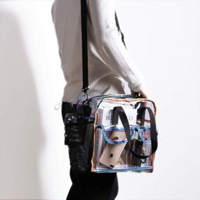 img 3 attached to 👜 Waterproof Transparent Crossbody Bag with Adjustable Strap - Essential Travel Accessories