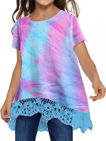 img 2 attached to Jorssar Clothes Casual Blouses T Shirt Girls' Clothing at Tops, Tees & Blouses