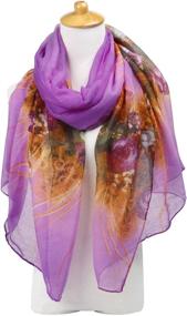 img 3 attached to Stylish Blossom Print Women's Scarves & Wraps – GERINLY's Fashionable Flower Accessories