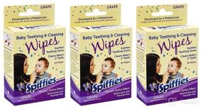 img 4 attached to Spiffies Toothwipes, Grape Wipes - Convenient 20-Count Triple Pack (Pack May Vary)