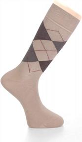 img 1 attached to LAETAN Men'S Cotton Crew Dress Socks With Stylish Argyle Pattern, Ideal For Groomsmen And Weddings