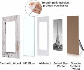 img 1 attached to Transform Your Wall Or Tabletop With Upsimples 5X7 Picture Frames - Set Of 6 In Distressed White With Real Glass