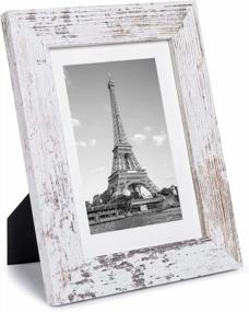 img 3 attached to Transform Your Wall Or Tabletop With Upsimples 5X7 Picture Frames - Set Of 6 In Distressed White With Real Glass