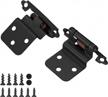 20 pack 3/8'' black cupboard hinges self closing kitchen cabinet door hinges - inset face mount w/ upgraded screws included by homdiy logo