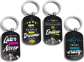 img 1 attached to 12 Pack Inspirational Keychains Motivational Sayings