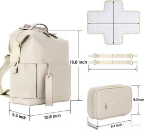 img 1 attached to Backpack Waterproof Leather Changing Station Diapering best: Diaper Bags