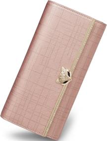 img 4 attached to FOXER Leather Trifold Wallet Clutch - Stylish Women's Handbags & Wallets with Classy Appeal