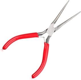 img 1 attached to 🔧 Premium 2-Pack Extra Long Needle Nose Pliers - 6-Inch Precision Craftsmanship