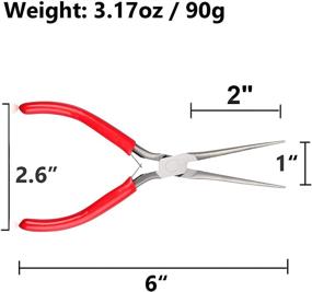 img 3 attached to 🔧 Premium 2-Pack Extra Long Needle Nose Pliers - 6-Inch Precision Craftsmanship