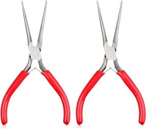 img 4 attached to 🔧 Premium 2-Pack Extra Long Needle Nose Pliers - 6-Inch Precision Craftsmanship