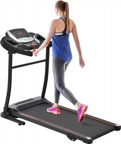 img 4 attached to 2.5HP Merax Foldable Treadmill: 12 Preset Programs, Device Holder & Heartbeat Sensor - Perfect For Home Running!