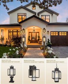 img 1 attached to Osimir Outdoor Wall Lantern Light, 1 Light Exterior Wall Sconce Lantern In Black Finish With Bubble Glass Lamp Shade, Modern Outdoor Lighting Fixtures 2375/1WL