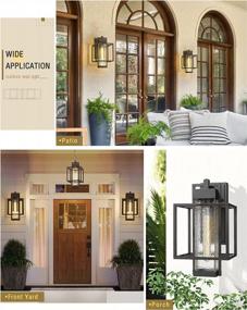 img 2 attached to Osimir Outdoor Wall Lantern Light, 1 Light Exterior Wall Sconce Lantern In Black Finish With Bubble Glass Lamp Shade, Modern Outdoor Lighting Fixtures 2375/1WL