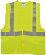 xl shorfune high visibility fr flame resistant safety vest with pocket & reflective strips - ansi/isea standards, breathable mesh (yellow) logo