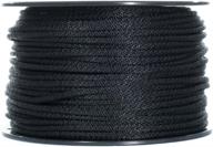 solid braid nylon rope black logo