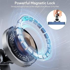 img 2 attached to 🚗 15W Magnetic Car Wireless Charger: iPhone 13/12 Series Auto-Alignment Mag-Safe Car Charger Mount with QC 3.0 Car Charger