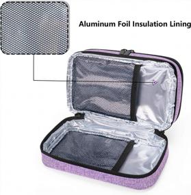 img 1 attached to Keep Your Diabetes Care Safe & Organized With Yarwo Insulin Cooler Travel Case With 4 Ice Packs & Double Layer Organizer In Purple