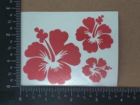 img 1 attached to Hibiscus Decal 4 Pack Exterior Accessories