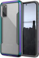 raptic shield for samsung galaxy s20: military grade drop protection with anodized aluminum and tpu, iridescent color logo