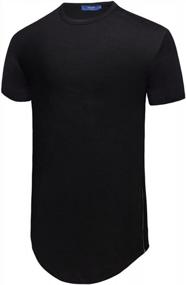 img 3 attached to Aiyino Men'S Trendy Ripped Hip Hop T Shirt With Unique Round Hemline And Pattern Print