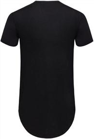 img 2 attached to Aiyino Men'S Trendy Ripped Hip Hop T Shirt With Unique Round Hemline And Pattern Print