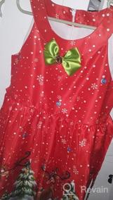 img 5 attached to Girls Dress Christmas Santa Turquoise Girls' Clothing