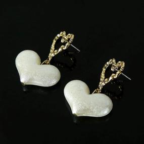 img 2 attached to ADLSTIGH Womens Heart Earrings Romantic