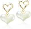 adlstigh womens heart earrings romantic logo