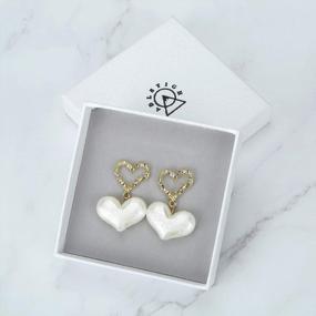 img 1 attached to ADLSTIGH Womens Heart Earrings Romantic