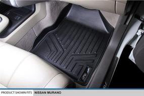 img 2 attached to 🔘 Enhanced MAXLINER Floor Mats Set for 1st Row - Black - Compatible with 2009-2014 Nissan Murano