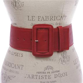 img 2 attached to 👗 Womens Fashion Stitch Rectangular Leather Belts: The Must-Have Women's Accessories